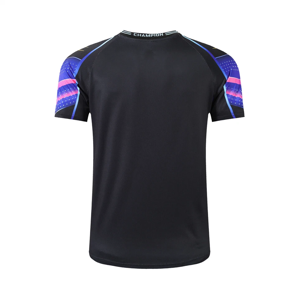Camiseta Adulto Infantil Li-Ning Esportes Manga Curta Roupas de Tênis Badminton Usar - Imagem 4 de 4