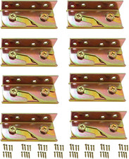 No-Mortise Bed Rail Fittings, 8 Packs Bed Rail Brackets Bed Frame Hardware Conne