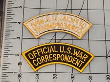 Reproduction WW2 US Official U.S. War Correspondent Patch Curved Version 3290