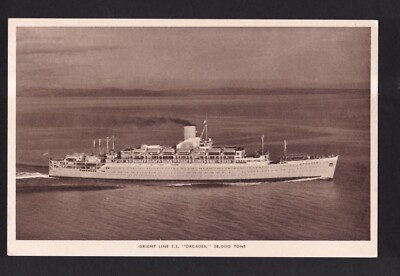 vintage Orient Line ship SS Orcades UK postcard