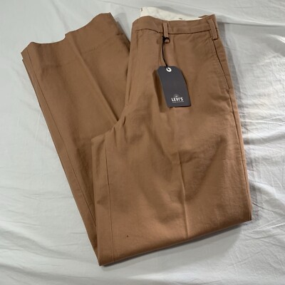Levi's Made & Crafted Men s Straight Trousers 30x32 Mocha Khaki Mauve NWT $188