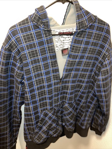 FULL ZIP TONY HAWK PLAID HOODIE 