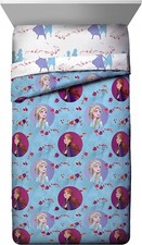 Jay Franco Disney Frozen 2 Sister Dots Twin Comforter, Blue