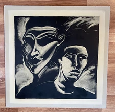 Scott Swezy Dark & Moody Expressionist Male Figures Oil Painting