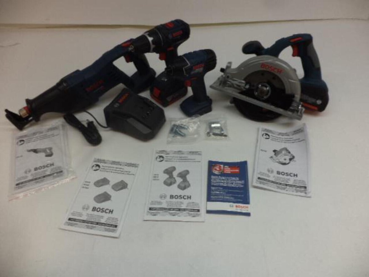 NEW BOSCH 18V 4-TOOL COMBO KIT CLPK420-181 SR