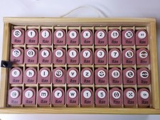 NEW - FAMILY TREASURES PUNCH SET - Alphabet  Numbers w/ Wood Case - 40 Punches