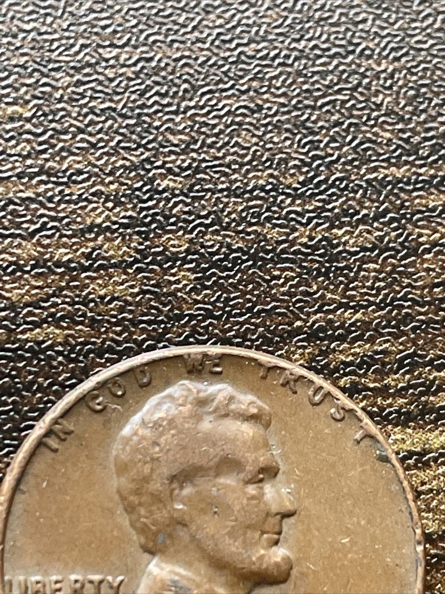 1968 D lincoln penny ERROR - letters on rim, L on Edge. Filled “D