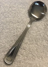 Winco 0005-04, Dots Heavyweight Bouillon Spoon, 18/0 Stainless Steel - 1 Dozen