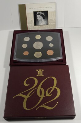 2002 United Kingdom 9pc Proof Coin Collection Set W/OGP | eBay