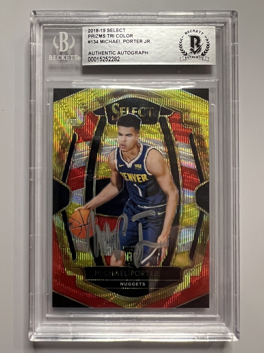【75シリ】Michael Porter Jr. RC Select Prizm 2018-19 Select Prizm Tri-Color Michael Porter Jr Auto RC BAS