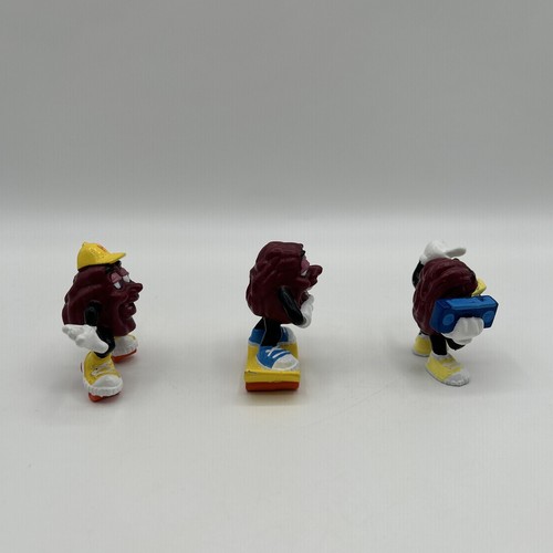 3 California Raisins Figures Boom Box, Skater & Skate Boarder VTG 1988 Calrab - Picture 3 of 11