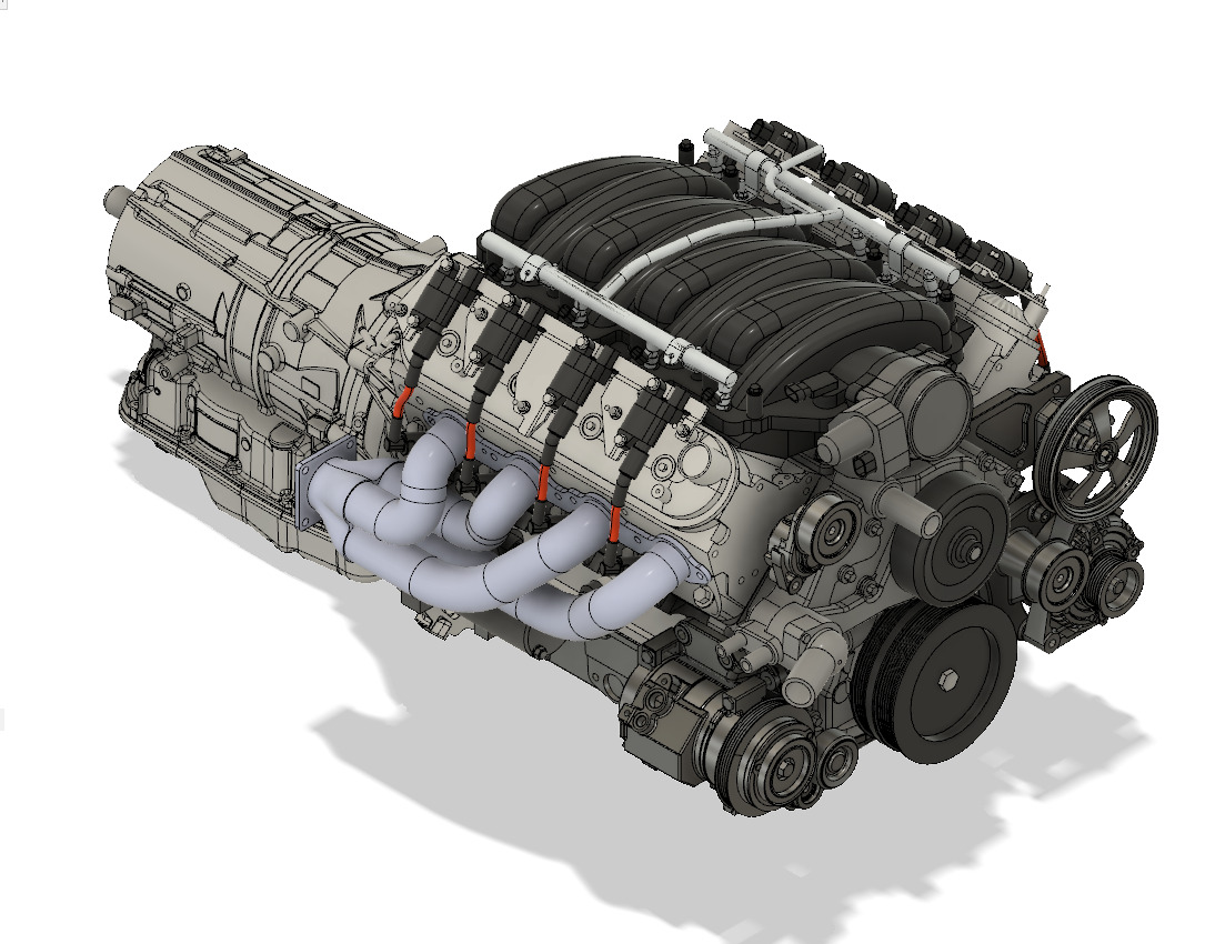 LS3 LS1 model engine resin 3D printed 1:24-1:8 scale