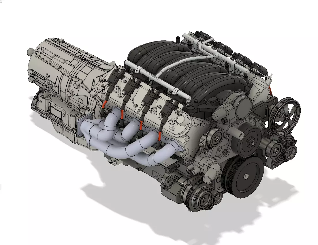 LS3 LS1 model engine resin 3D printed 1 24 1 8 scale