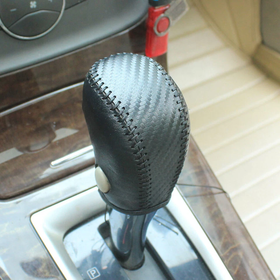 Car Gear Shift Knob Cover Carbon Fiber Accessories Fit For Nissan Altima 2013-18 - Image 3 of 4
