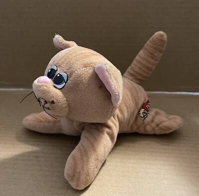 Tonka Pound Purries Kitten Cat 7'' Orange Tabby Stuffed Plush Vintage Toy 1980s