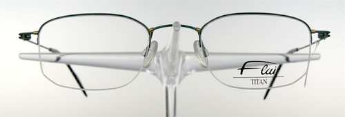 FLAIR 424 Brille Brillengestell Grün Halbrand Titan Herren Eyeglasses NEU - Bild 1 von 3