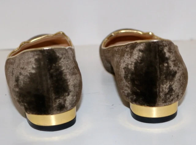 Charlotte Olympia brown velvet cat kitty ballerina loafer flat shoes 36 - Image 4 of 4