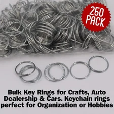 250 Pieces Split Key Rings Bulk for Keychain Key and Art Crafts 3/4 inch