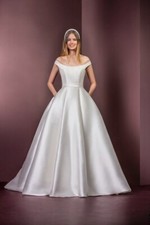 Ellis Bridals 19093 Modern Ballgown Wedding Dress - Size 8