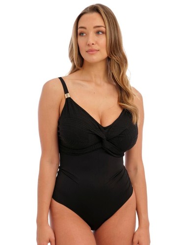 Costume da bagno Fantasie Ottawa nero twist davanti UK 40GG - Foto 2 di 4