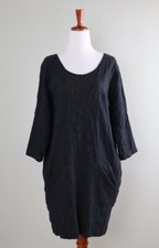 LUUKAA $174 Stretch Textured Boxy Lantern Dolman Sleeve Tunic Dress Size US 8