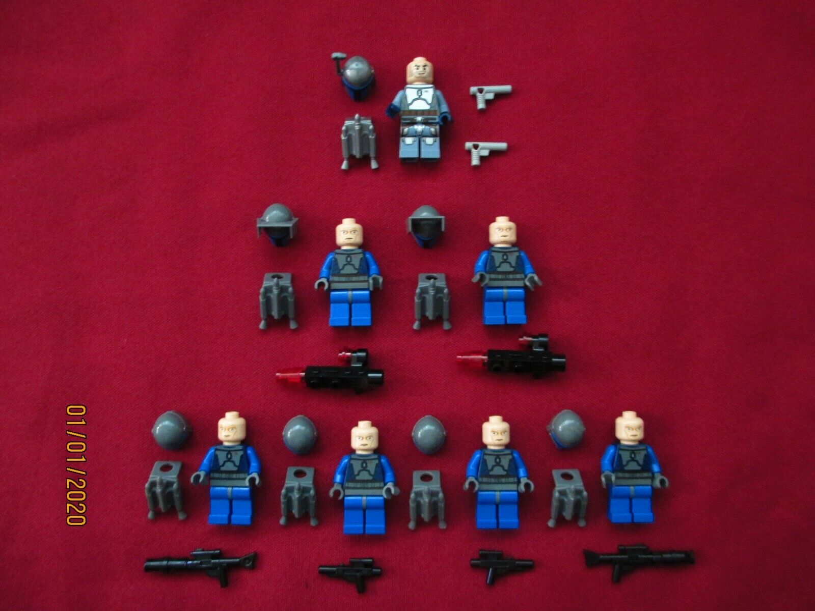 LEGO Star Wars Minifigures LOT. Jango Fett , Mandalorian Troopers, weapons Najnowszy produkt tani
