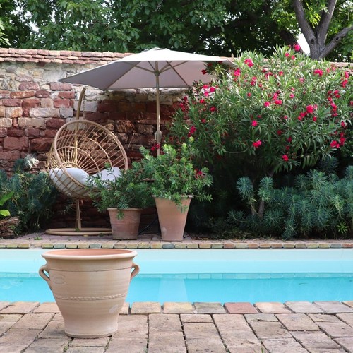fioriera in terracotta fatta a mano, vaso da fiori antigelo rosa 2 25 - Foto 6 di 17