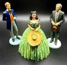 Franklin Mint 1991 Scarlett O Hara Figurine Green Dress, Resin, GWTW