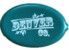 Vintage Denver Colorado Rubber Squeeze Coin Purse Pouch Keychain Quikoin Green