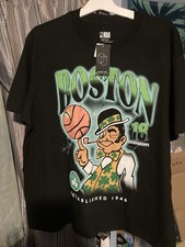 Boston Celtics 18-Time NBA Champs Black T-Shirt Size Large Adult Brand New