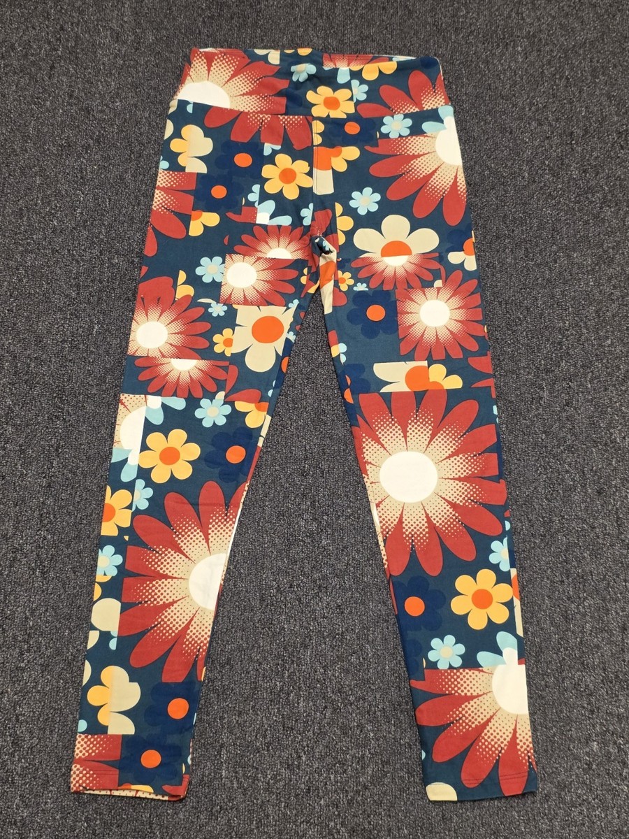 Leggings LuLaRoe TC Jaune Floral - Neufs Sans étiquettes, En Polyester Confortable