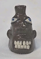 Stacy Lambert Indigenous Southern Folk Art Pottery Brown Mini Smiling Face Jug