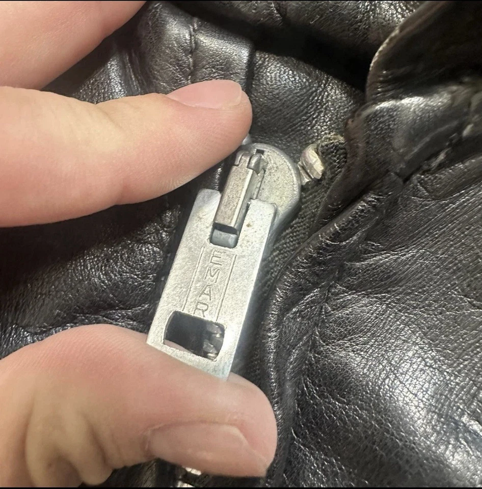 Schott Cafe Racing Jacket NYC True Vintage Leather Jacket 70s Sz M/S - Image 2 of 4