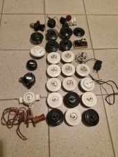 Bakelit Drehschalter Steckdosen AP Weiß und Schwarz Konvolut