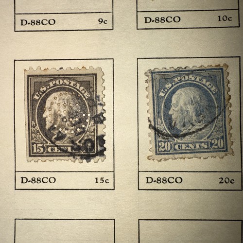 USA 1912 - 1915 POSTAGE STAMPS SMALL COLLECTION PAGE 1 - Picture 10 of 23