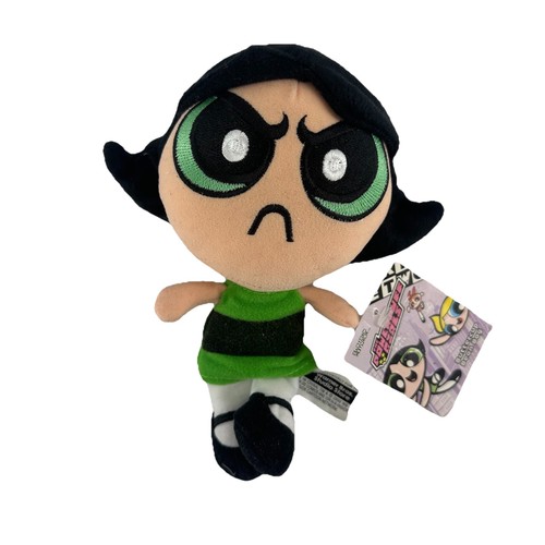 Vintage Cartoon Network POWERPUFF GIRLS Buttercup Bean Bag Plush New With Tags! - 第 1/7 張圖片