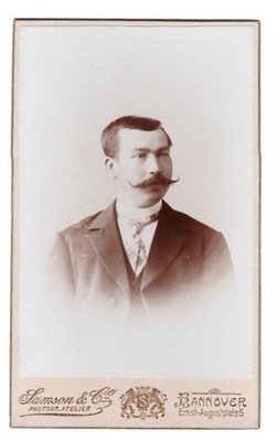 CDV Foto um 1900, Junger Mann, Hannover