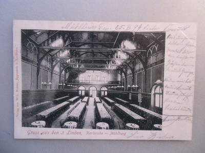 Ansichtskarte Karlsruhe Mühlburg 3 Linden 1900