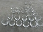 31 steuben glasses: 7 champagne, 11 water 13 brandy