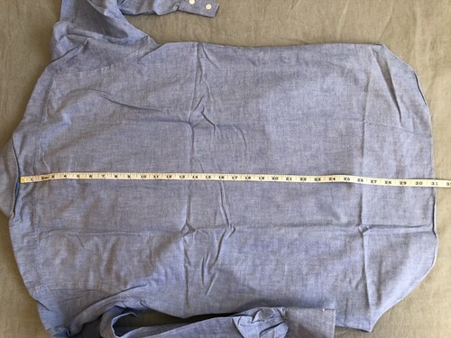 De Colección Ascot Chang Hombres L Denim Camisa de Vestir Manga Larga Con Botones Hecha a Medida Nueva - Imagen 16 de 18