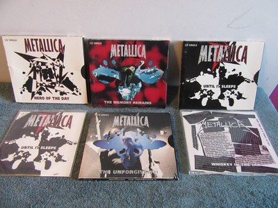 Metallica 6 cd maxi singles until it sleeps unforgiven II hero memory whiskey