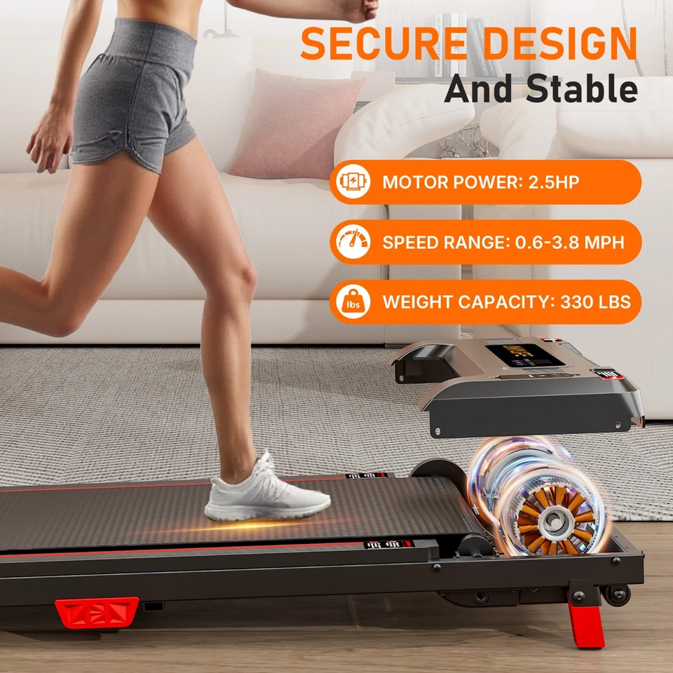 Walking Pad Treadmill，Compact Treadmill ，Small Running Pad with LED Display - Image 4 of 4