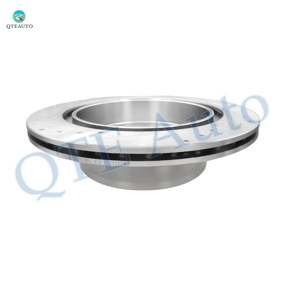 Rear 345mm Drilled Slotted Disc Brake Rotors For 2013-2020 Cadillac Escalade ESV - Image 4 of 4