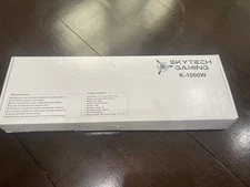 SkyTech K-1000 RGB Gaming USB Wired Keyboard White W/Gaming Headsets *Bundle*