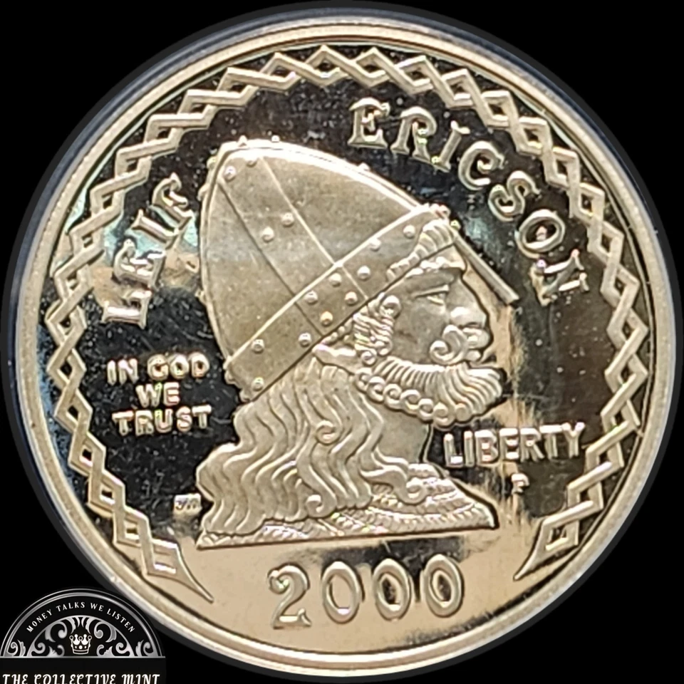 2000-P Leif Ericson Proof Silver Commemorative - Rare READ DESCRIPTION! - VALUE! - Image 3 of 4