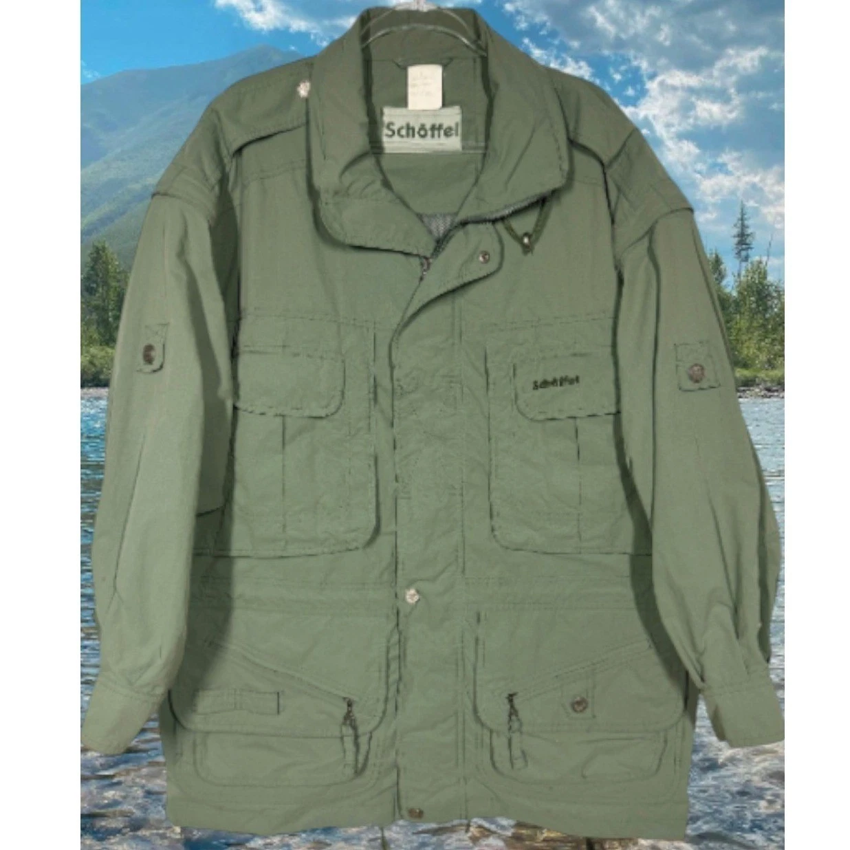Schöffel Convertible Utility Outdoor Jacket — Army Green Multi-Pocket Field
Opens in a new window or