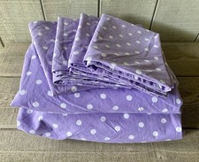 PB Teen Dotty Sheets Flat  Fitted 4 Pillowcases Pottery Barn Set/6