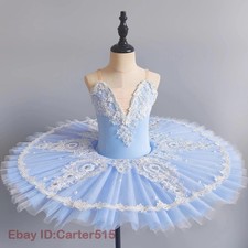Professional Ballet Tutu Girls Blue Pink Platter Pancake Tutu Party Dress Child