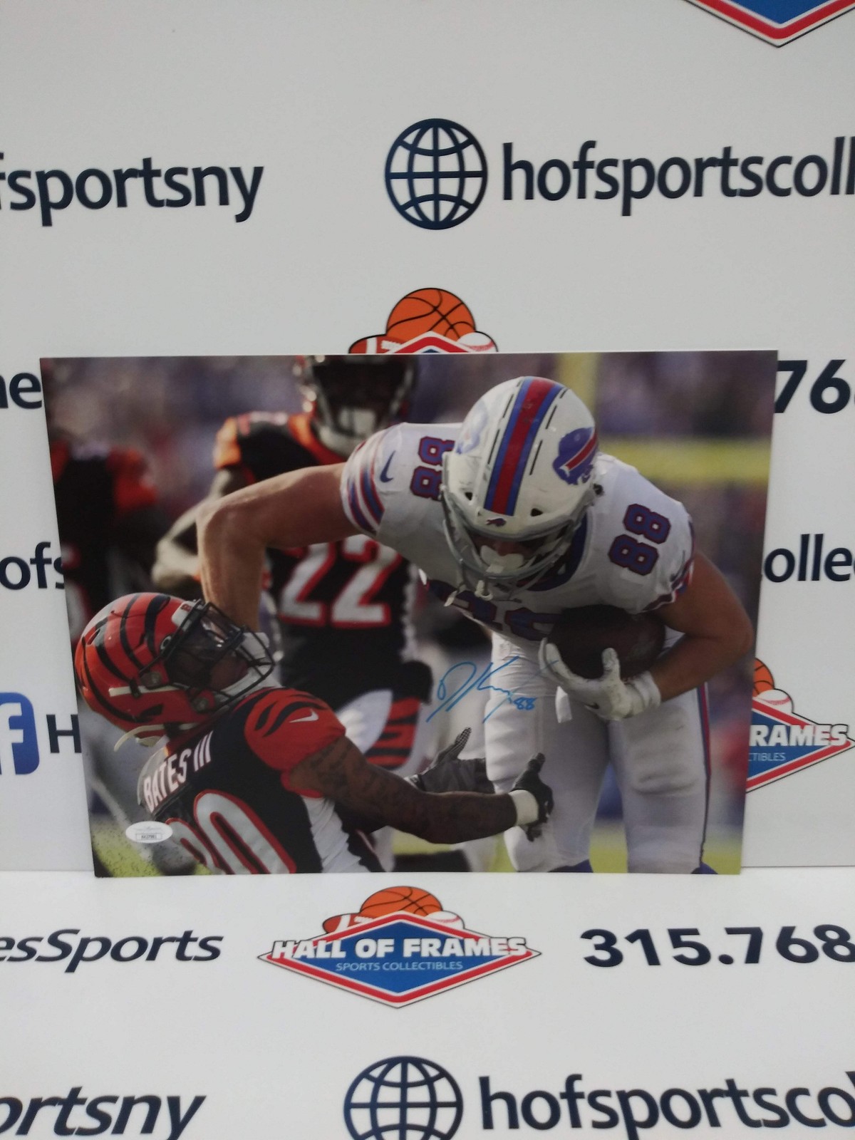 Dawson Knox Signed Buffalo Bills Vs Bengals Jsa Coa