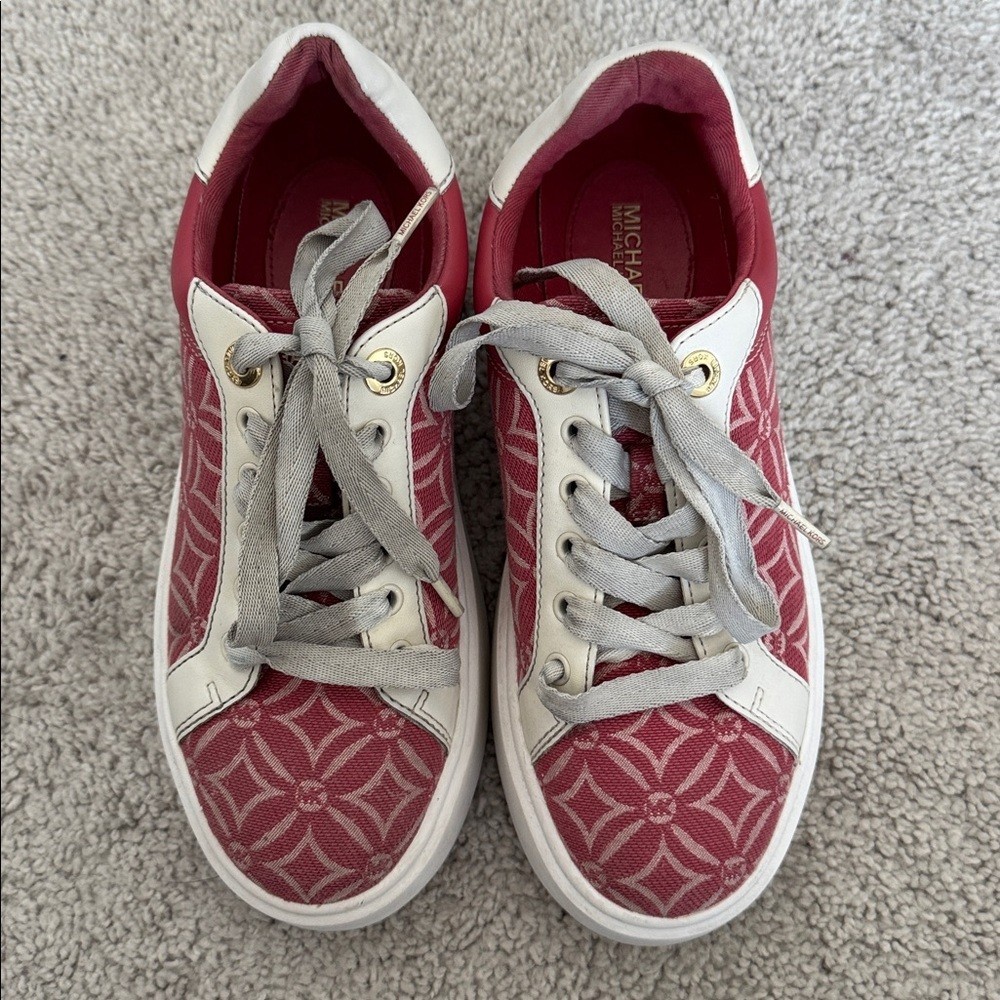 Michael Kors Romey Logo Jacquard Platform Sneaker, Rose Color - Size 6.5 thumbnail 3